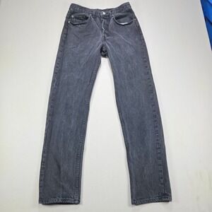 Vintage 90's Levi's 501 Jeans Straight Leg Faded Black Denim Mens 32x32